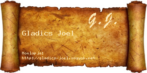 Gladics Joel névjegykártya